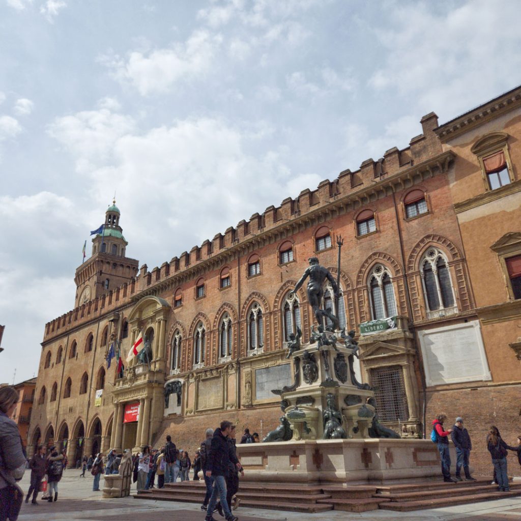 the fountain of Neptune in Bologna